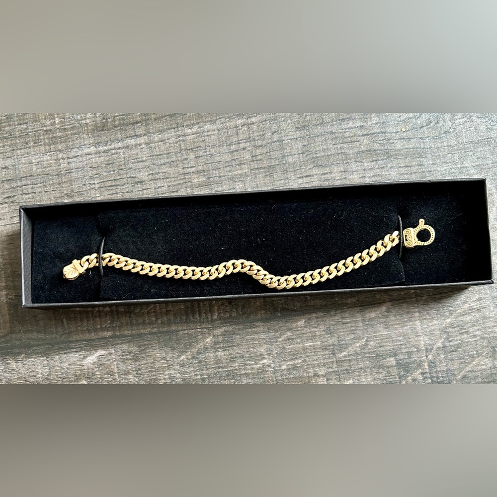 Marco Dal Maso Flaming Tongue Cuban Link 18k Gold Plated Bracelet